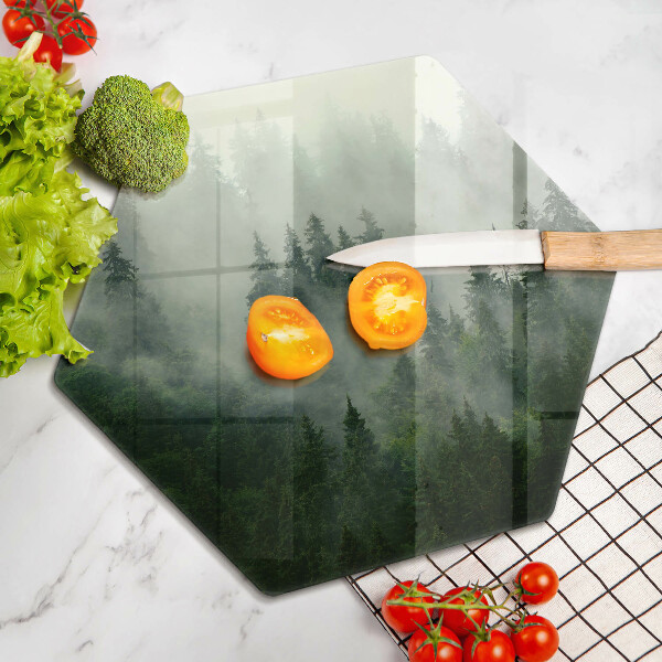 Cache plaque de cuisson Paysage forestier brumeux
