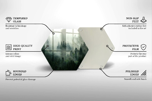 Cache plaque de cuisson Paysage forestier brumeux