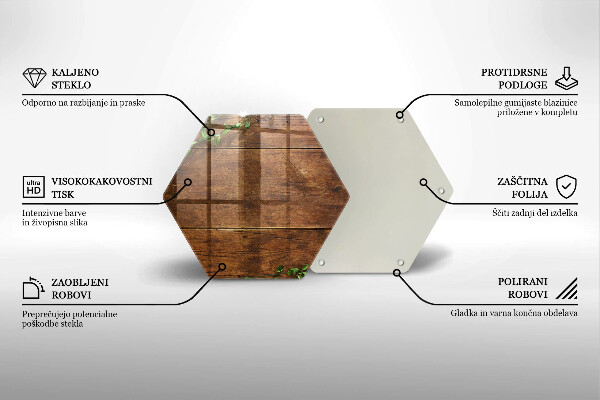 Cache plaque de cuisson Planches et feuilles de bois