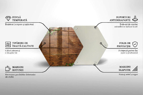 Cache plaque de cuisson Planches et feuilles de bois