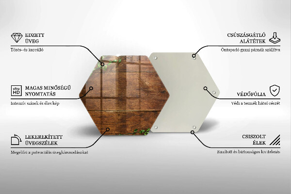 Cache plaque de cuisson Planches et feuilles de bois