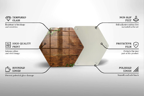 Cache plaque de cuisson Planches et feuilles de bois