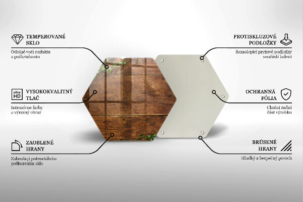 Cache plaque de cuisson Planches et feuilles de bois