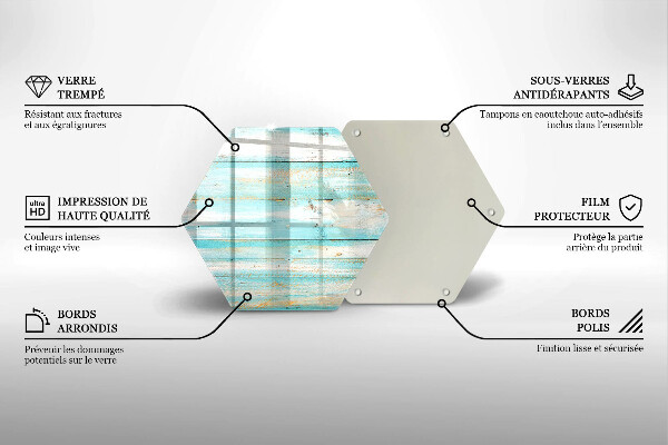 Cache plaque de cuisson Planches de bois vintage