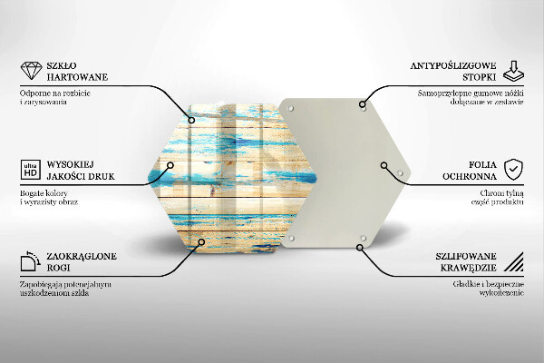 Cache plaque de cuisson Planches de bois rétro