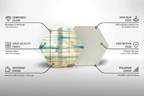 Cache plaque de cuisson Planches de bois rétro