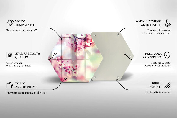 Cache plaque de cuisson Fleurs de pommier nature