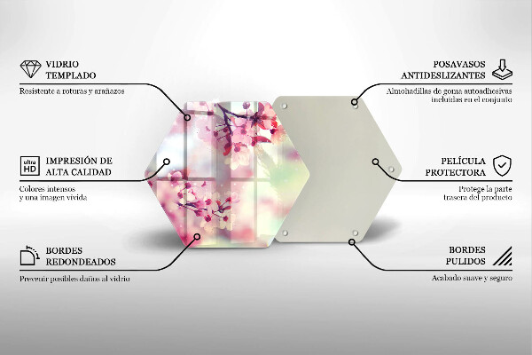 Cache plaque de cuisson Fleurs de pommier nature