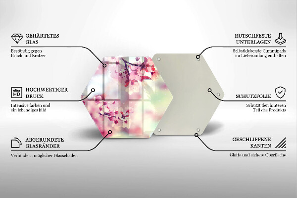 Cache plaque de cuisson Fleurs de pommier nature