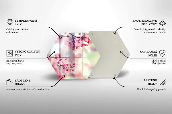 Cache plaque de cuisson Fleurs de pommier nature