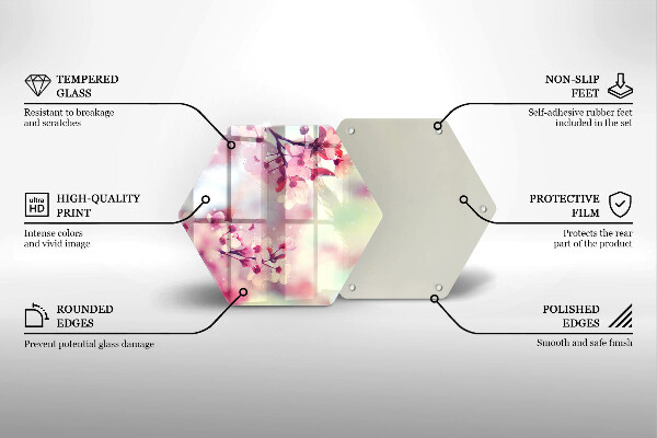 Cache plaque de cuisson Fleurs de pommier nature