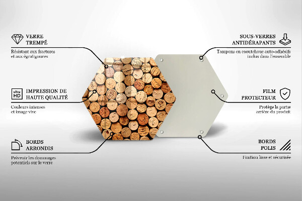 Cache plaque de cuisson Modèle de bouchons de vin