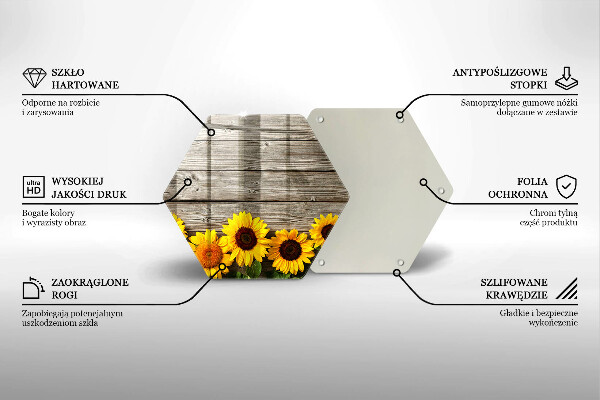Cache plaque de cuisson Tournesols sur planches