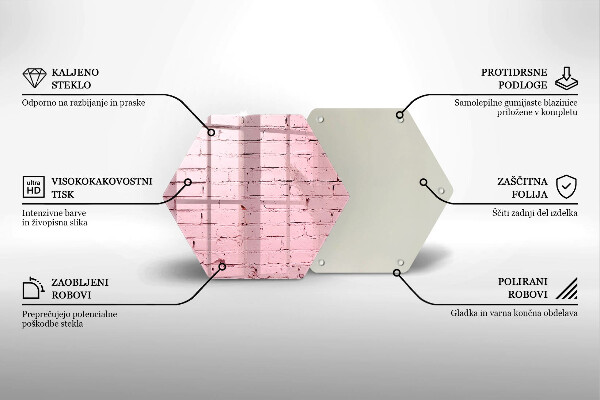 Cache plaque de cuisson Mur de briques pastel