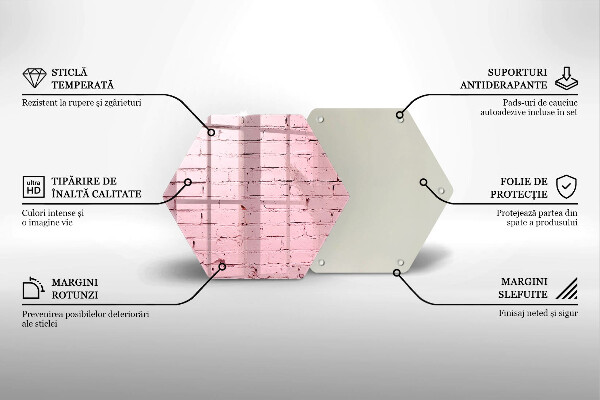 Cache plaque de cuisson Mur de briques pastel