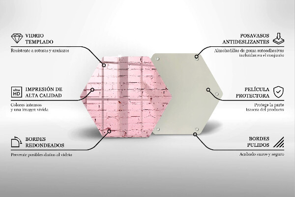 Cache plaque de cuisson Mur de briques pastel