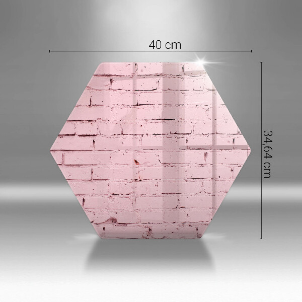 Cache plaque de cuisson Mur de briques pastel