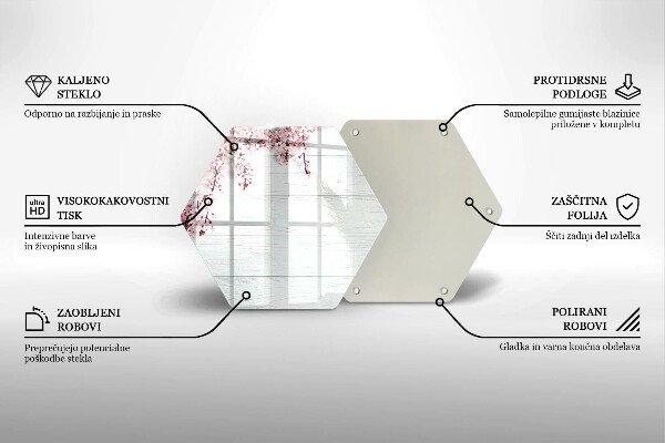 Cache plaque de cuisson Des fleurs sur les planches