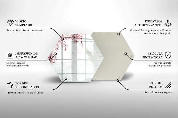 Cache plaque de cuisson Des fleurs sur les planches