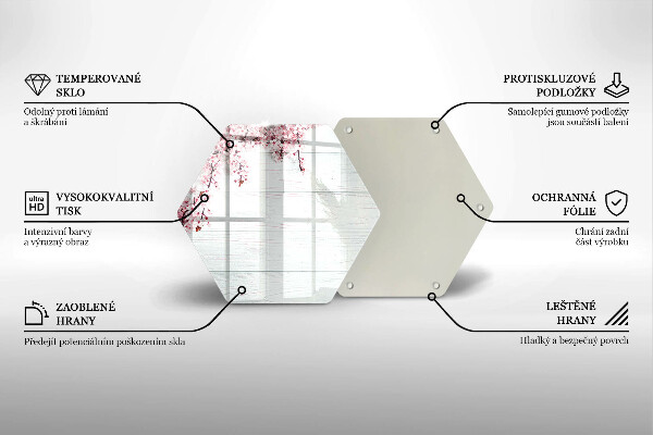 Cache plaque de cuisson Des fleurs sur les planches