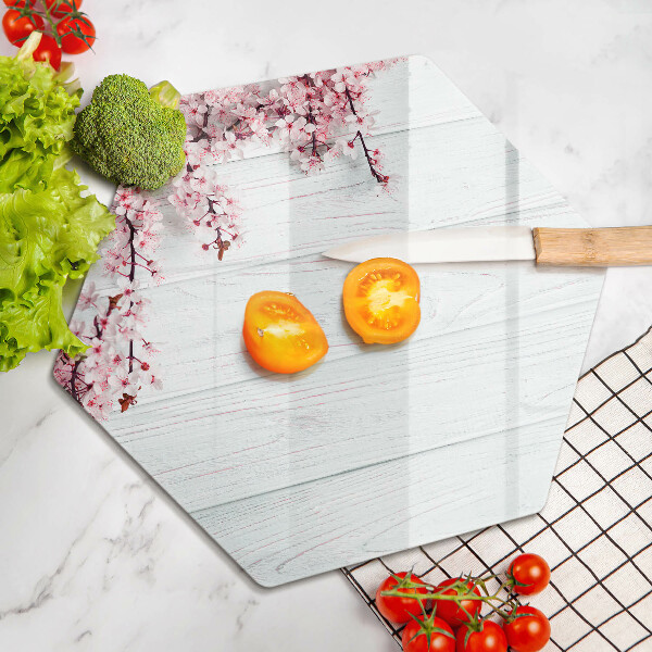 Cache plaque de cuisson Des fleurs sur les planches