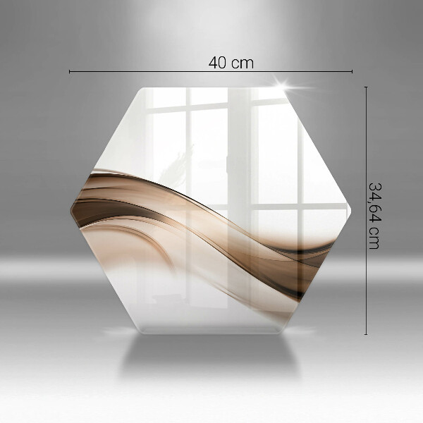 Cache plaque de cuisson Lignes brunes abstraites
