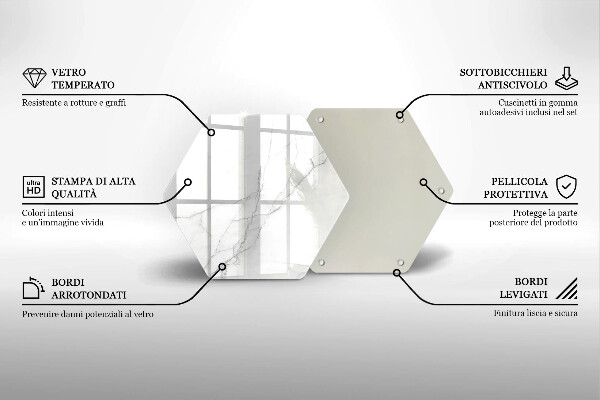 Cache plaque de cuisson Fond de pierre de marbre