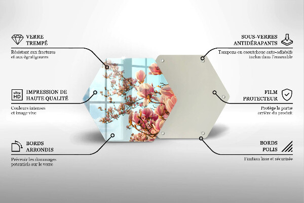 Cache plaque de cuisson Arbre à fleurs roses
