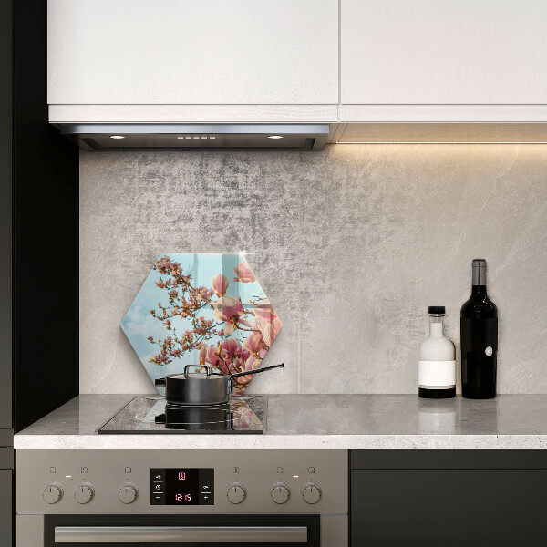 Cache plaque de cuisson Arbre à fleurs roses