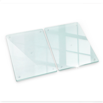 Planche à découper en verre transparent 40x52 cm lot de 2