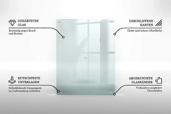 Planche à découper en verre transparent 40x52 cm lot de 2