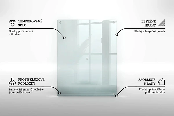 Planche à découper en verre transparent 40x52 cm lot de 2