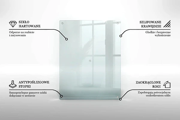 Planche à découper en verre transparent 40x52 cm lot de 2