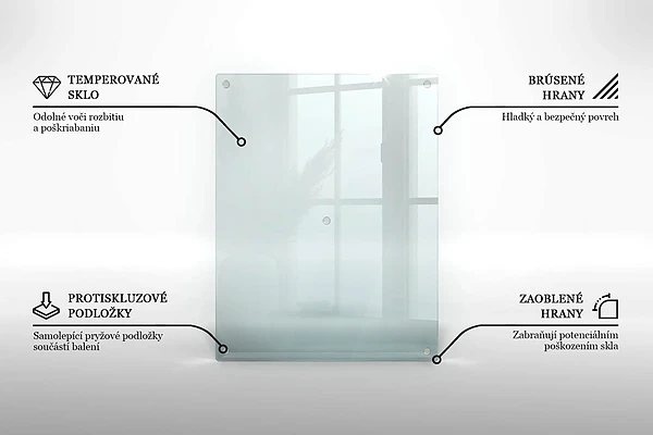 Planche à découper en verre transparent 40x52 cm lot de 2
