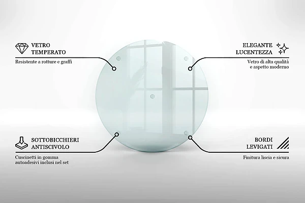 Plaque de protection transparente pour table à induction 30 cm