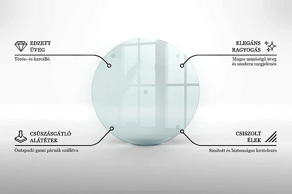 Plaque de protection transparente pour table à induction 30 cm