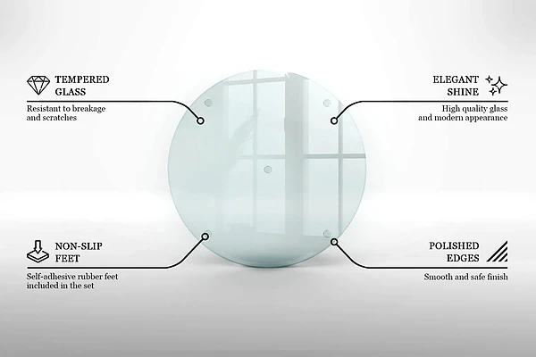Plaque de protection transparente pour table à induction 30 cm