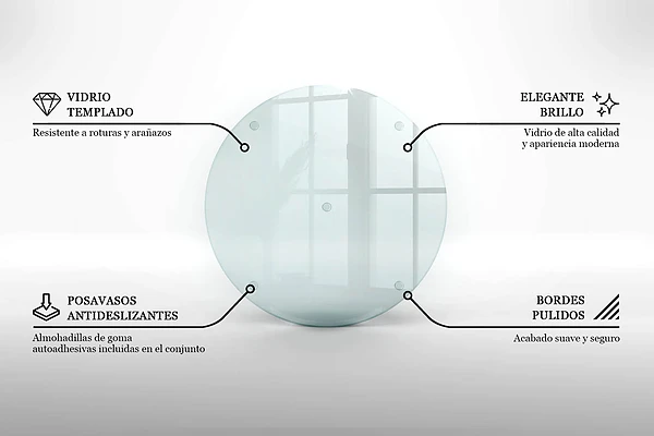 Plaque de protection transparente pour table à induction de 40 cm