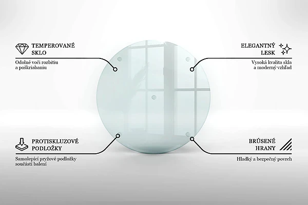 Plaque de protection transparente pour table à induction de 40 cm