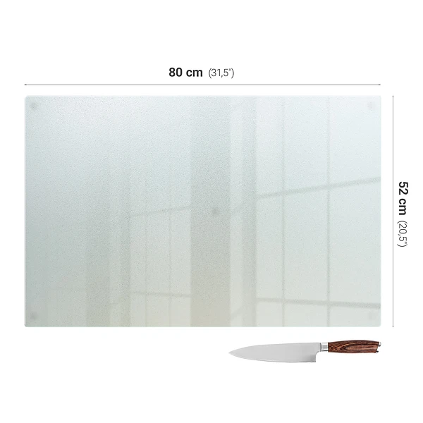 Planche à découper en verre 80 x 52 cm