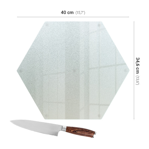 Planche à découper en verre de 40 cm de hauteur