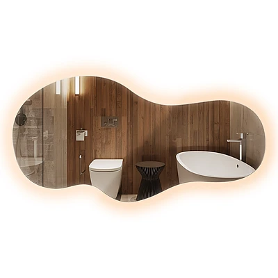 Miroir forme organique LED mural 45x90