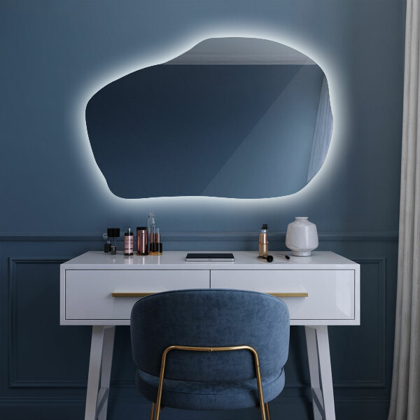 Miroir forme originale lumineux à la mode 90x59 cm