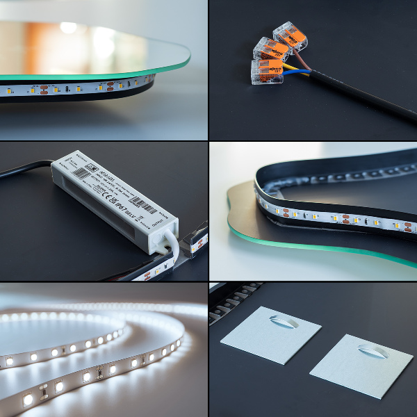Miroir LED ovoïde 50x70 cm
