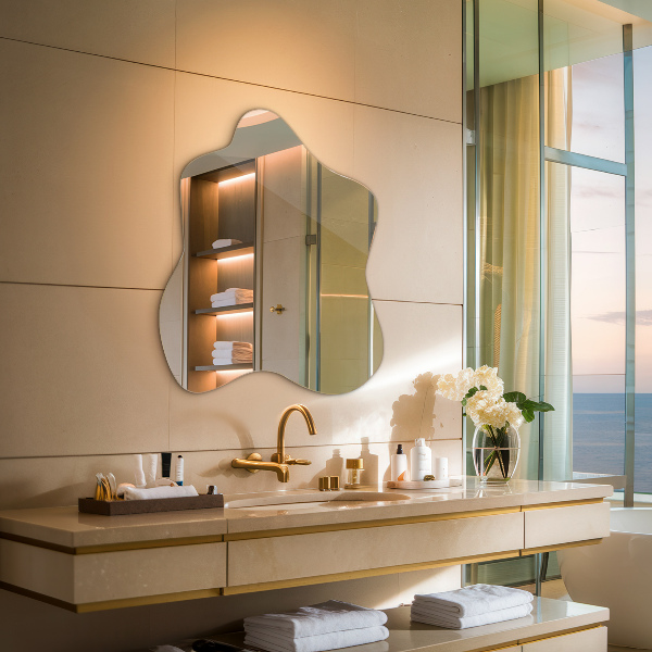 Miroir tache asymétrique 77x77 cm