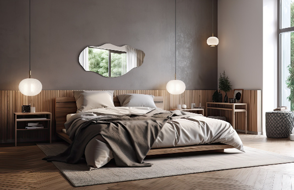 Miroir asymétrique tache 40x80