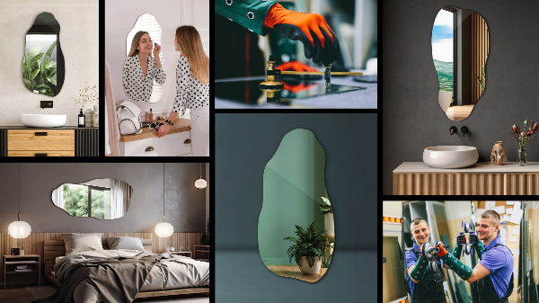 Miroir forme accessoire élégant sans cadre 45x90