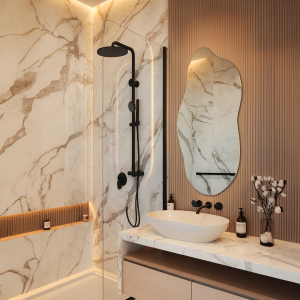 Miroir forme organique sans cadre 40x90 cm