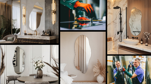 Miroir irregulier moderne 45x100 cm