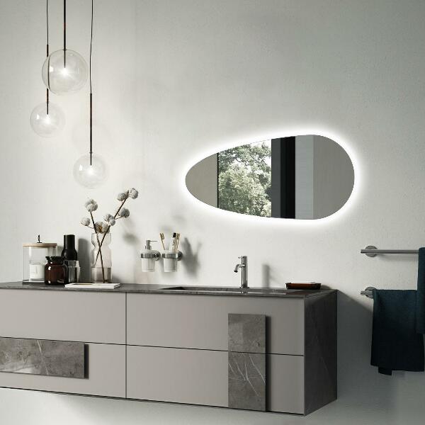 Miroir led en forme de goutte 40x80 cm